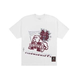 Cactus Jack Travis Scott x Mitchell & Ness Mississippi State University Tee*NEW